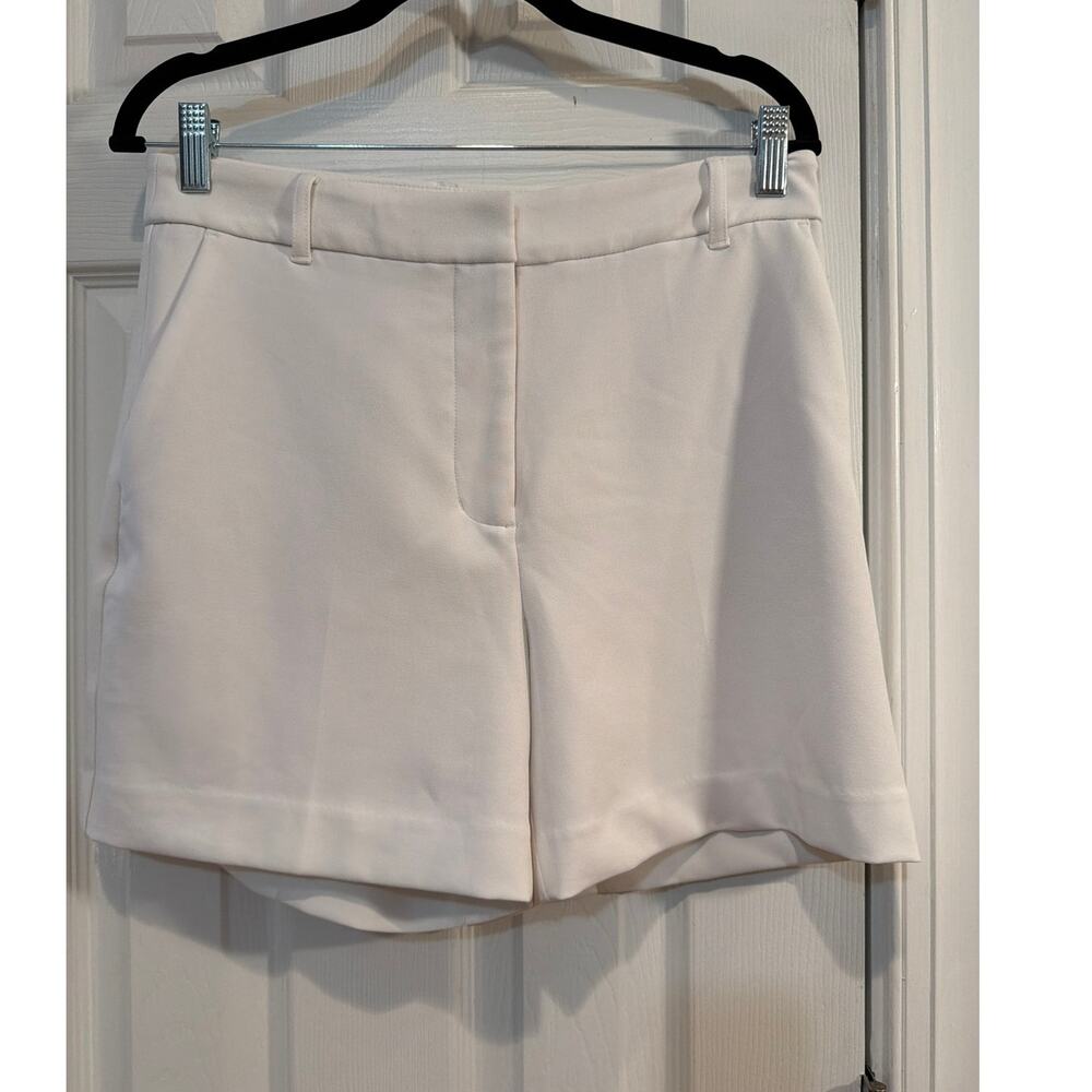 Express Editor White High Rise Tailored Trouser Shorts Size 6